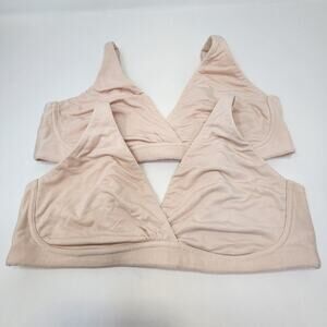 Soma Sunday Bralette Blush Pink Beige Size Medium Wirefree Soft Comfort